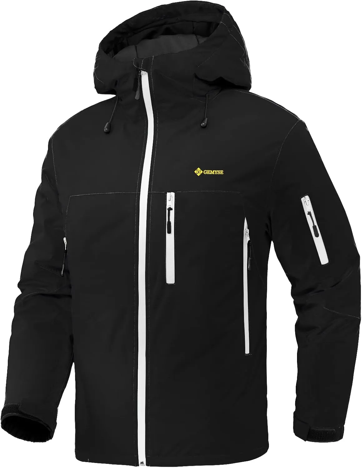 GEMYSE Men's Ski Jacket Warm Winter Snow Coat Waterproof Mountain Windbreaker Jacket for Snowboarding Hiking