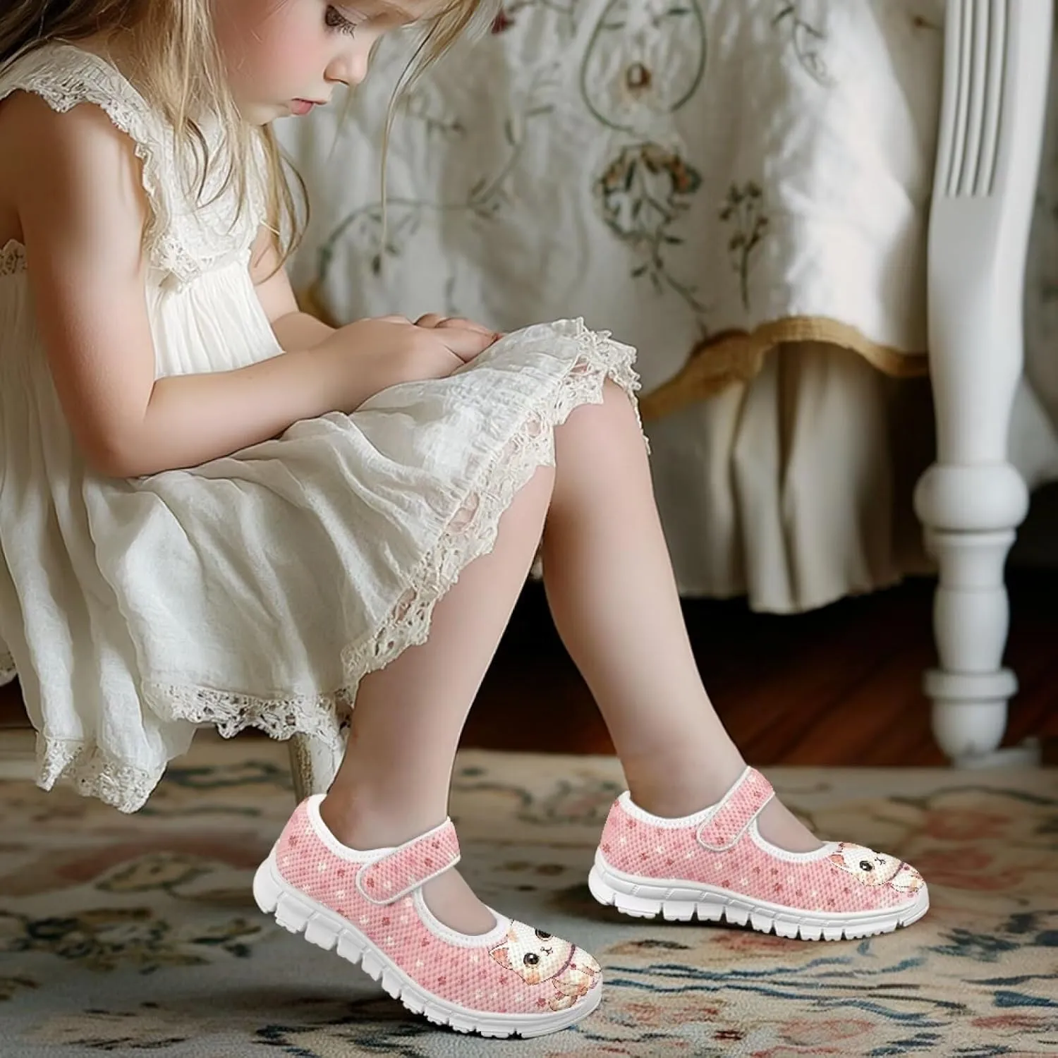 Girls' Cart Dress Shoes Mary Jane Shoes Princess Wedding Party School Shoes Flats for All Weather