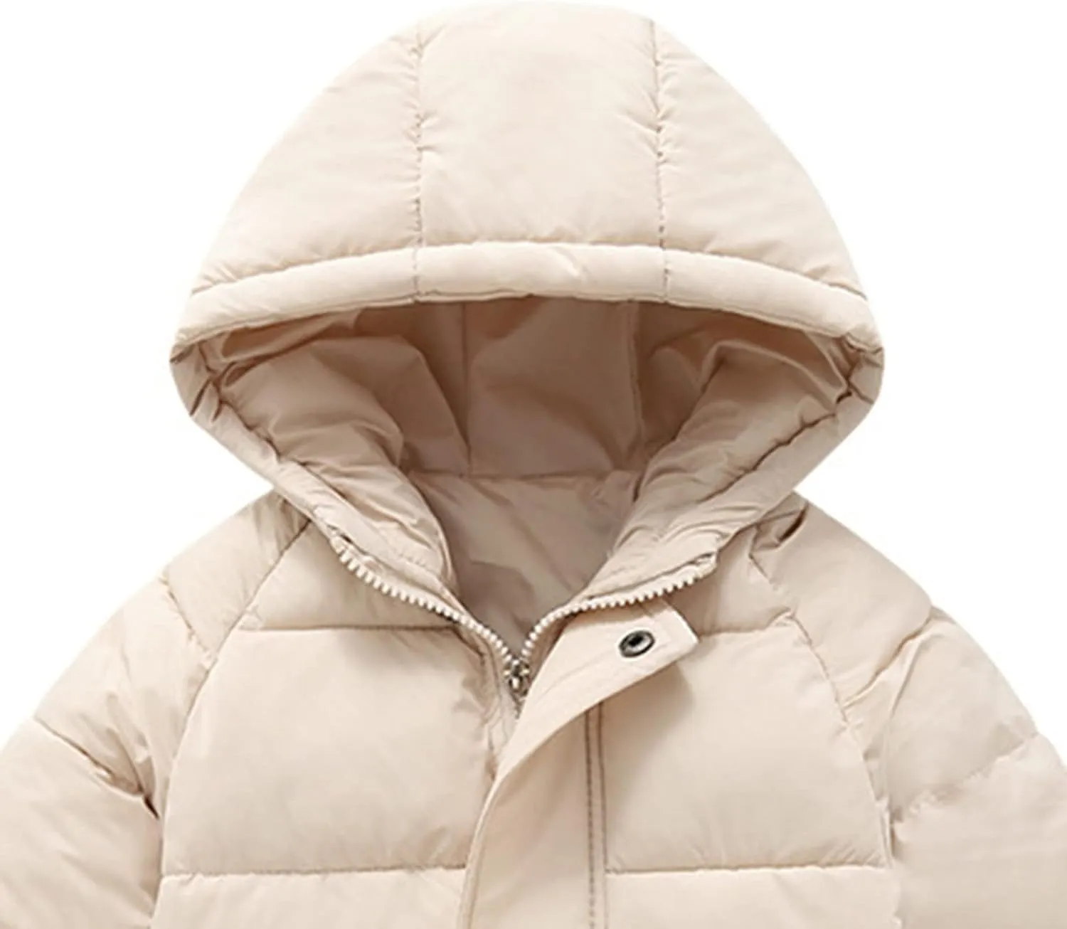 Girls' Long Hooded Puffer Jacket Kids Winter Thicken Padded Down Coat Toddler Water Resistant Quilted Puffer Coat