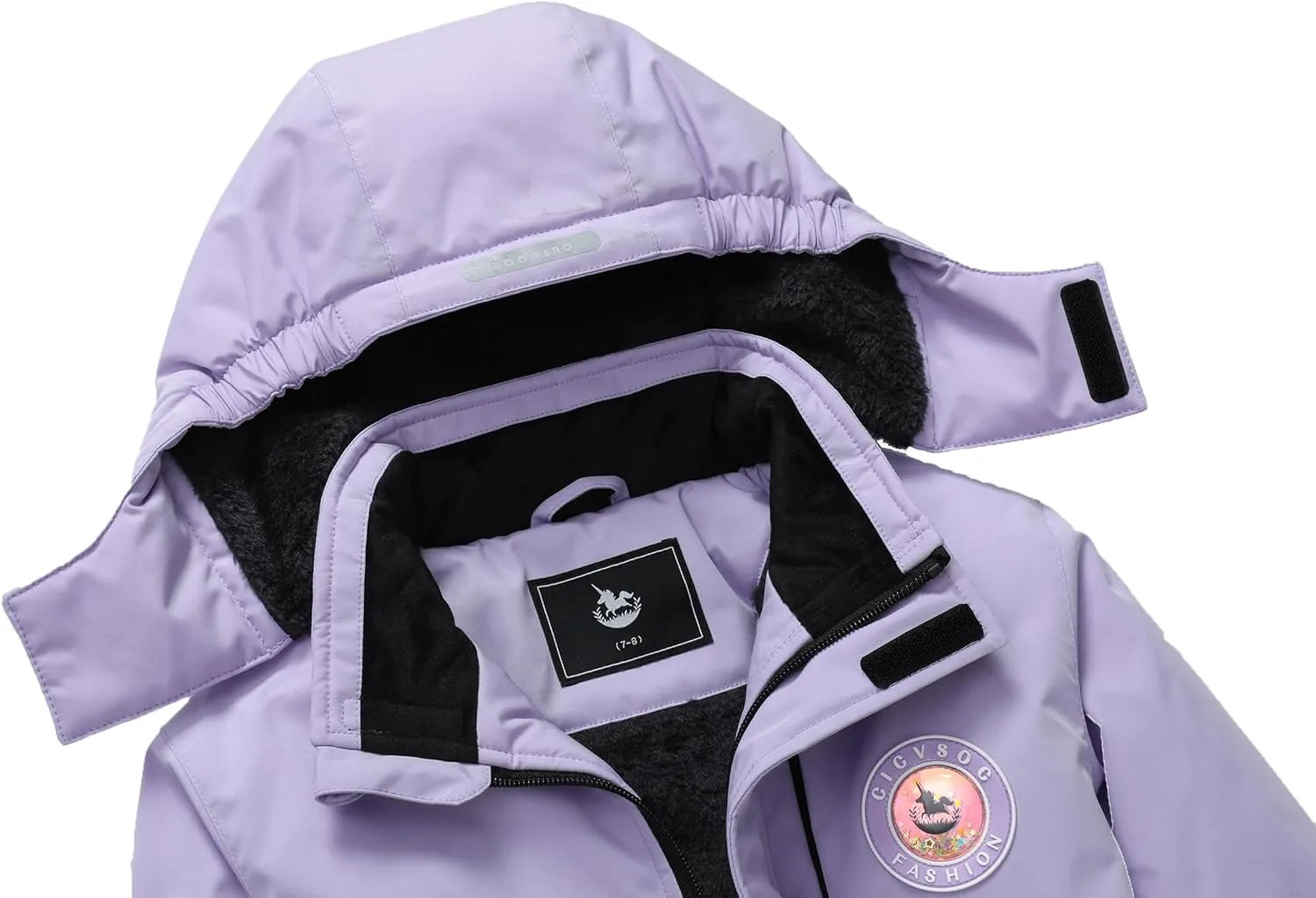 Girl's Ski Jacket Winter Outdoor Warm Snow Coat Kid's Snowboarding Windproof Jacket with Hood