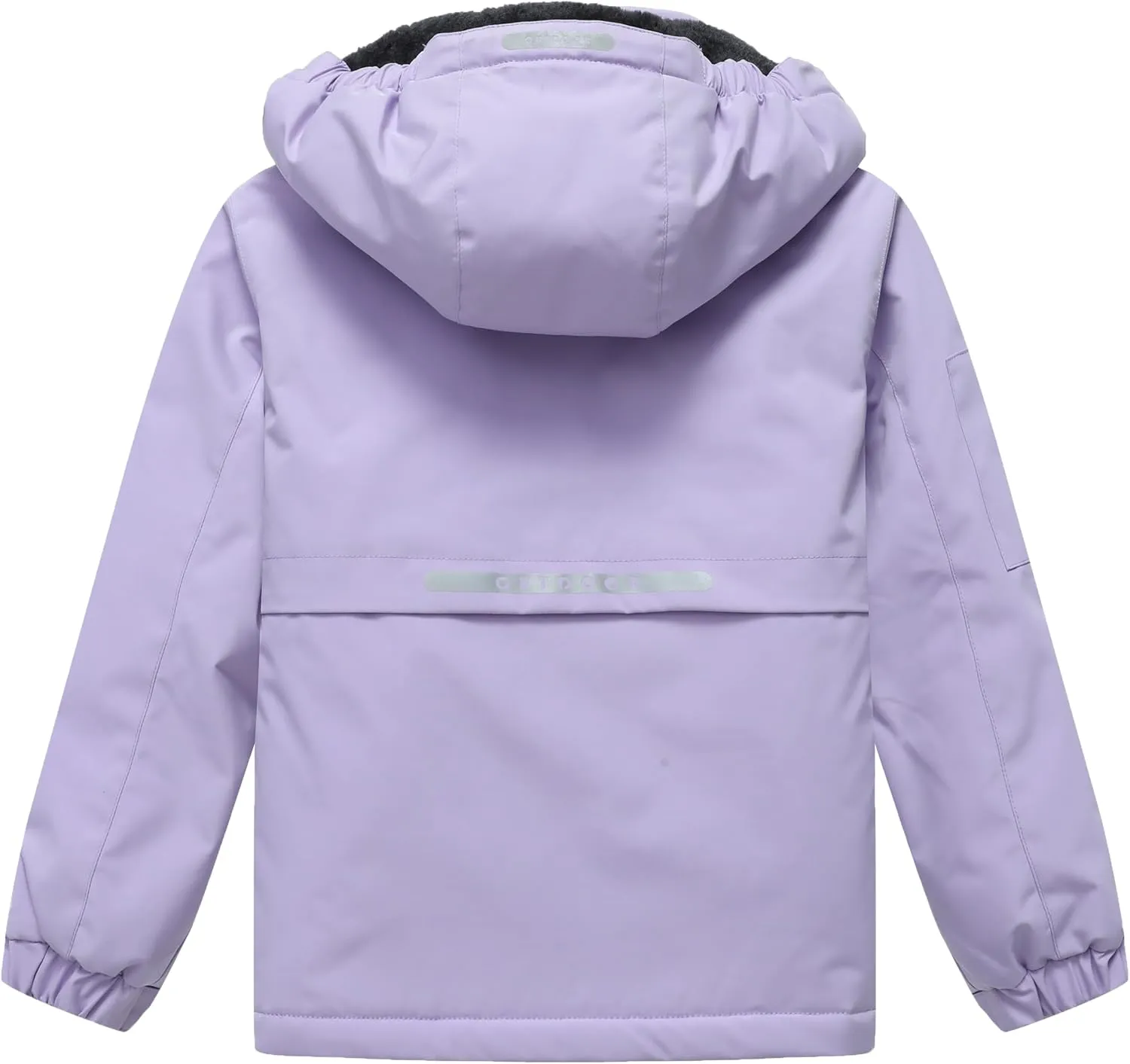 Girl's Ski Jacket Winter Outdoor Warm Snow Coat Kid's Snowboarding Windproof Jacket with Hood