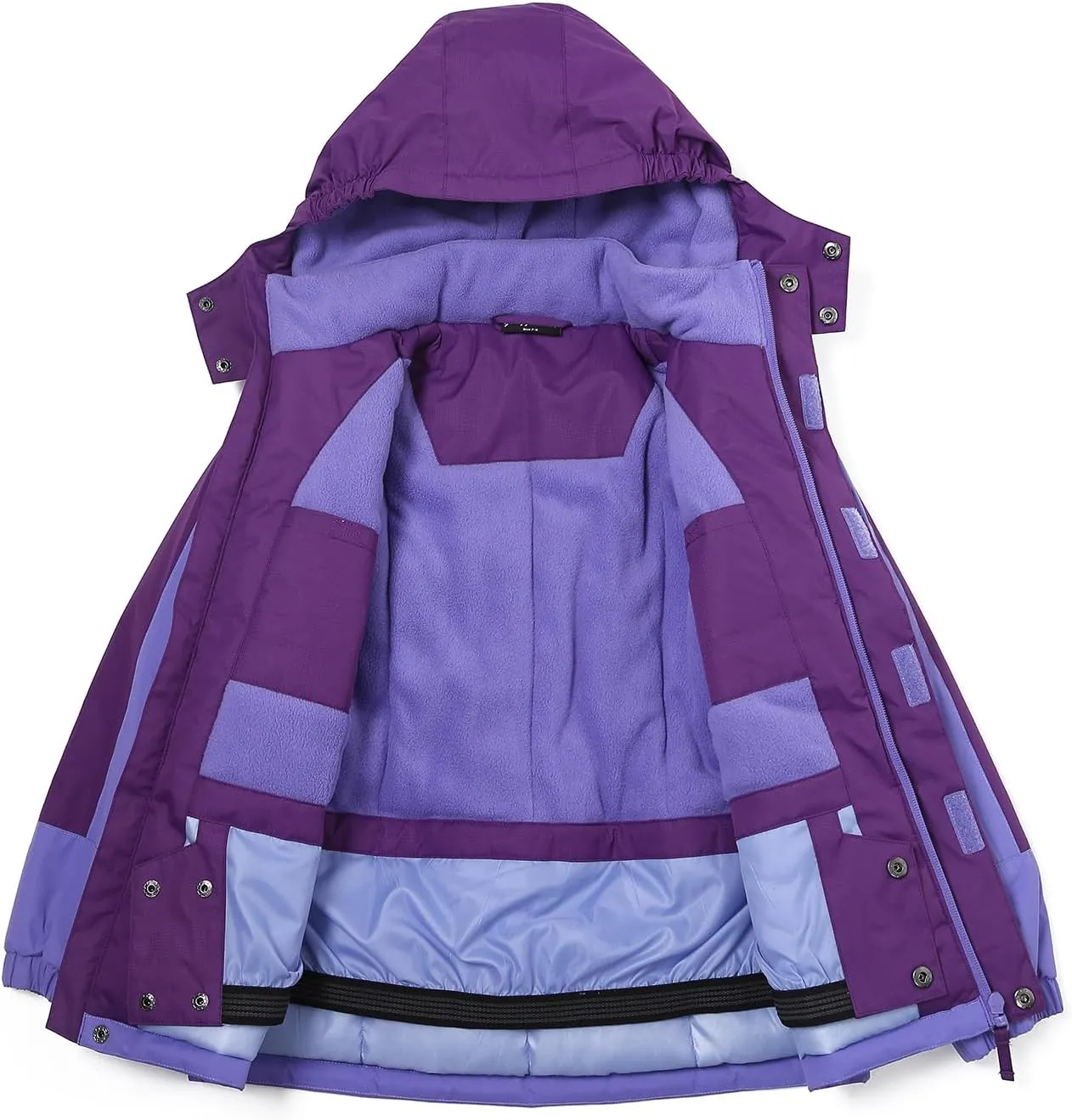 Girl's Waterproof Ski Jacket,Warm Winter Snow Coat,Hooded Fleece Outwear,Windproof RainCoat