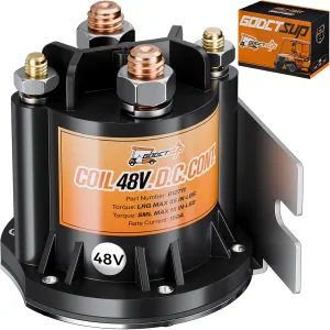 Golf Cart 48V Solenoid for EZGO TXT Electric 2010-UP and All 48V MPT 800/1000 Vehicles Golf Cart, Replace EZGO TXT Starter Solenoid Relay OEM# 612711