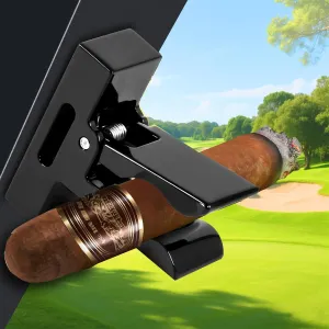 Golf Cart Accessories Magnetic, Holder Clip for Golf Cart with Stick On Metal Pads Aluminum Alloy Stand Clip Holds Perfect Golf Gifts for Men Women, Fits Beach Chairs, Fishing Rods