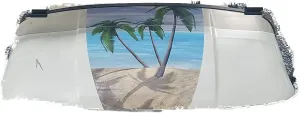 Golf Cart Beach Scene 18"" Center Hood and Under seat Graphics Set FIT All Year and Model EZGO Club Car and Yamaha (Beach No Chairs), GL101