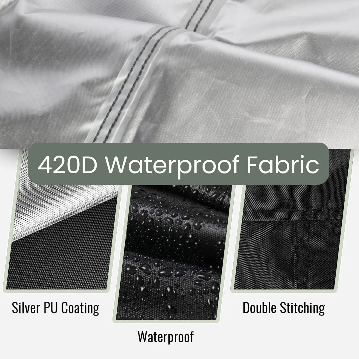 Golf Cart Cover 2/4/6 Passenger, 156"/144"/138"/125"/114"/95" Waterproof Golf Club Car Rain Covers 2/4 Passenger, Outdoor EZGO Yamaha Protective Golf Cart Covers, Golf Cart Enclosure Accessories