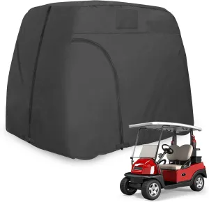 Golf Cart Cover, 420D Rainproof Waterproof for Most 2/4 Passenger Golf Cart, Fit for Club Car, All Weather Protection, 94"x48"x66" (L*W*H) for 2-seater, 111"x48"x72" (L*W*H) for 4-seater