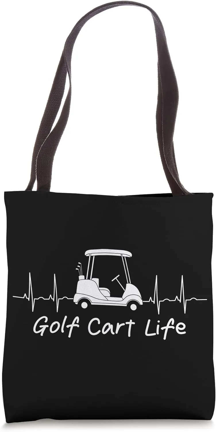 Golf Cart Life Funny Joke Parody Golfing Golfer Course Drive Tote Bag