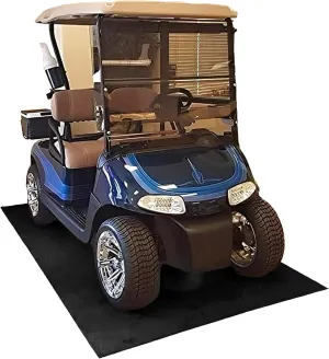 Golf Cart Mat for Garage Floor – Oil Absorbent, Waterproof, Battery Acid Resistant – 5x8ft Garage Mat – Cut to Size – Reusable Floor Protector for Golf Carts, ATVs, Motorcycles