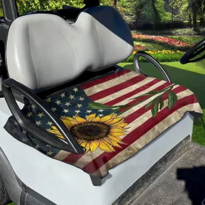 Golf Cart Seat Cover Anti-Hot Golf Cart Seat Towel & Blanket,Universal Fit All 2-Seats Golf Carts,Golf Equipment,Machine Washable