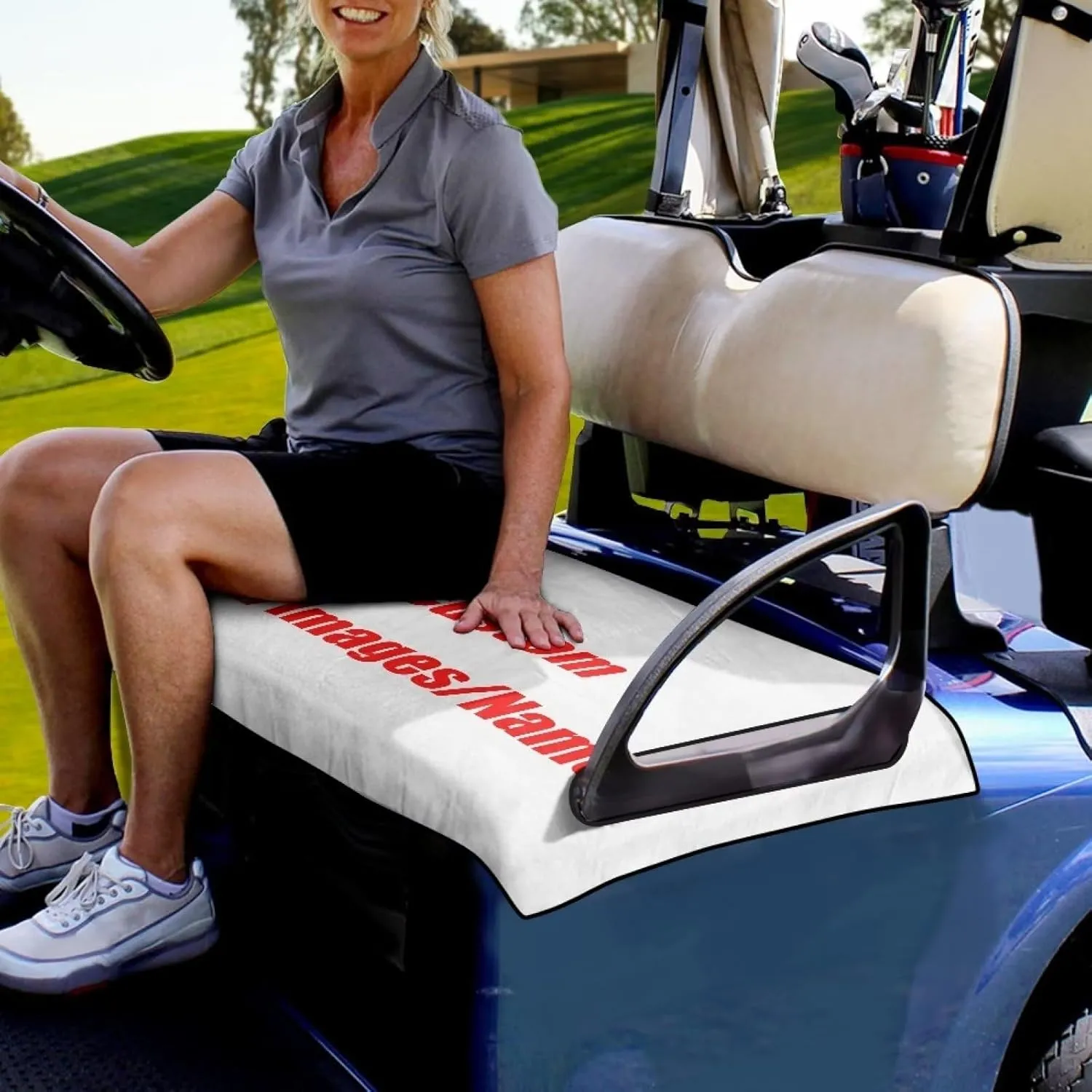 Golf Cart Seat Cover Towel Seat Covers for Golf,Universal Fit Golf Front Seat Kit, More 2-Seat Golf Carts, Machine Washable