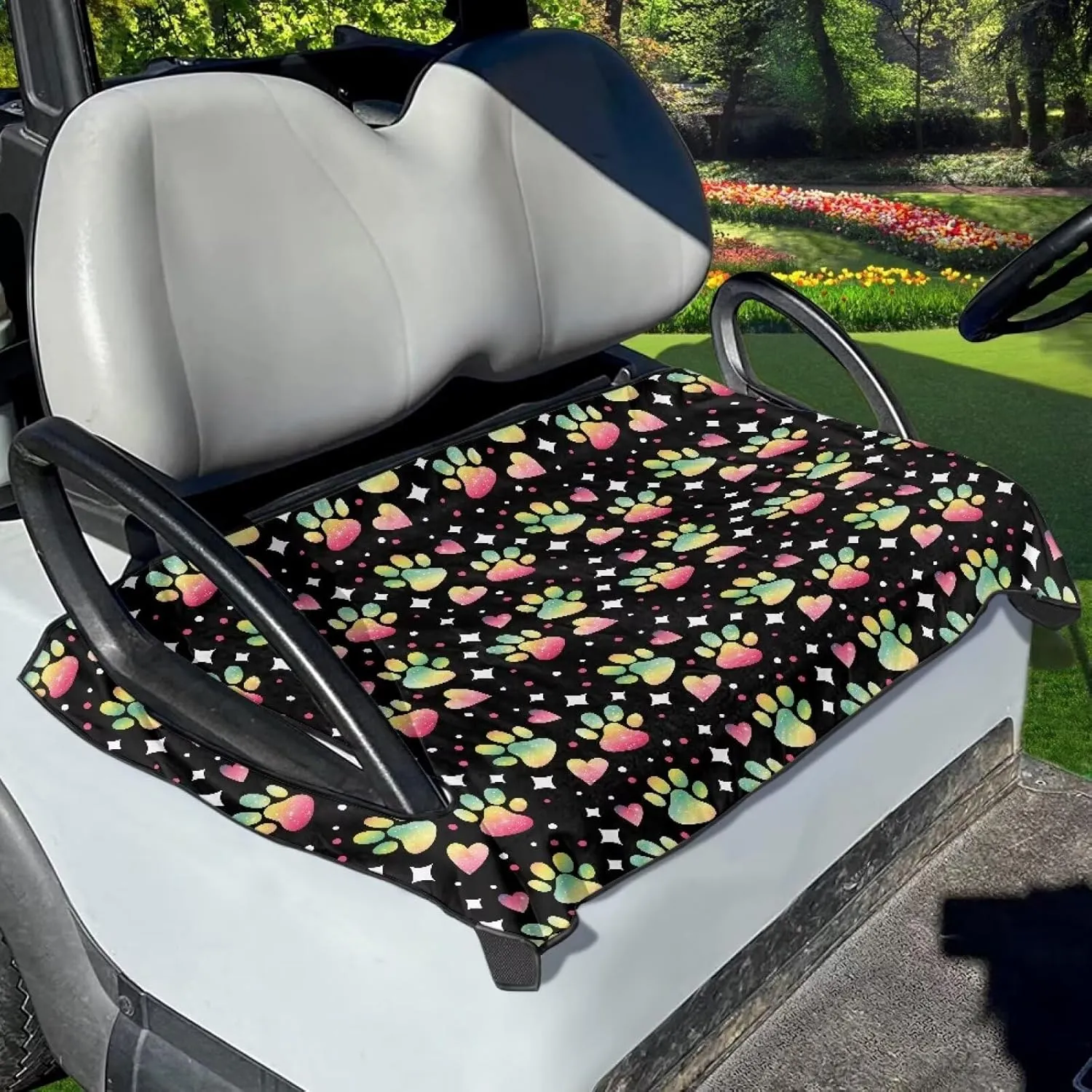 Golf Cart Seat Covers, Comfortable Summer Golf Cart Seat Towel Blanket for 2 Seats Club Car, Golf Cart Accessories