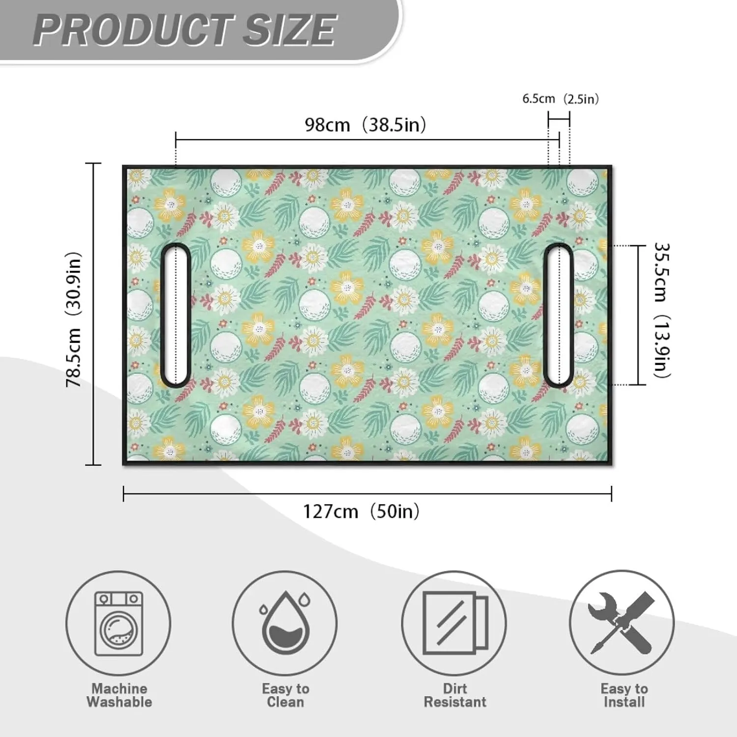 Golf Cart Seat Covers Machine Washable Golf Cart Seat Blanket Reusable Golf Cart Decorations wikth Holes