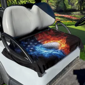 Golf Cart Seat Covers Summer Anti-Hot Golf Cart Club Car Seat Blanket/Towel Male & Female Fashion Seat Protector, Golf Cart Accessories