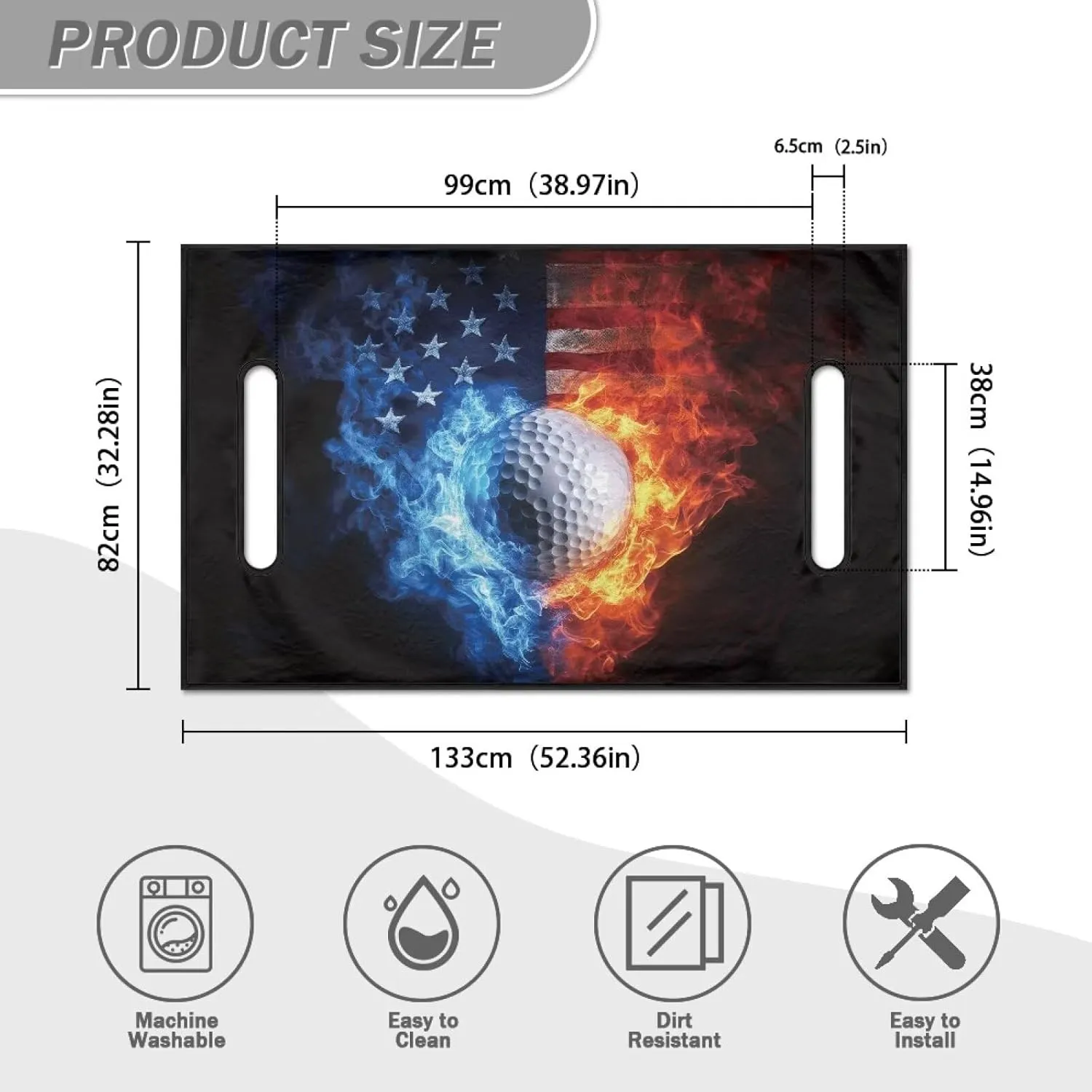 Golf Cart Seat Covers Summer Anti-Hot Golf Cart Club Car Seat Blanket/Towel Male & Female Fashion Seat Protector, Golf Cart Accessories