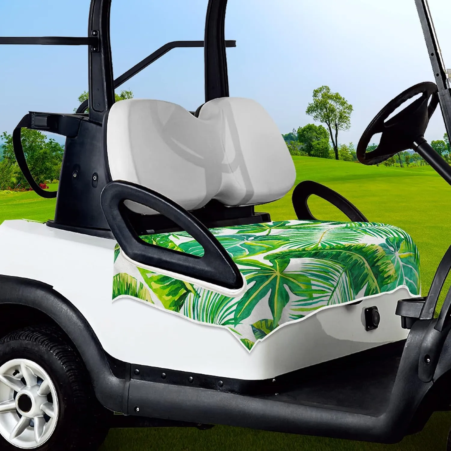 Golf Cart Seat Covers, Unique Golf Cart Seat Towel Blanket for All EZGO, Yamaha, Club Cars, Icon and More Cart Front Seat, 100% Microfiber Keeps Seat Cool and Comfortable, 51'' x 31''
