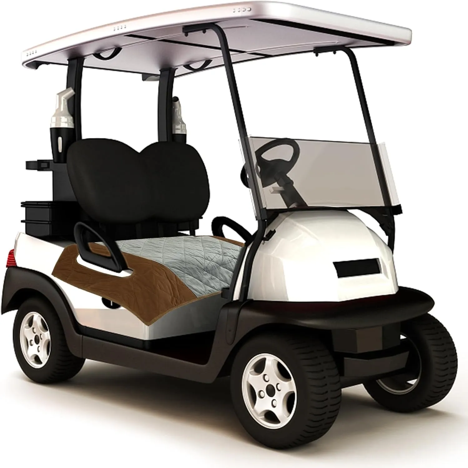 Golf Cart Seat Covers,EZGO Seat Cover,Heavy Duty Golf Cart Seat Blanket,Waterproof Travel Sports Cart Seat Cushion Covers for 2 Person Seats Club Car,Winter Golf Cart Accessories,Golf Cart Seat Cover