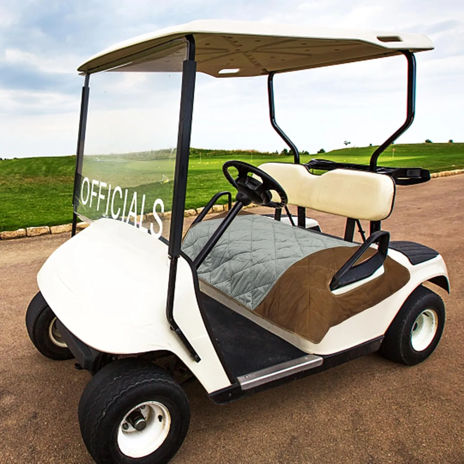 Golf Cart Seat Covers,EZGO Seat Cover,Heavy Duty Golf Cart Seat Blanket,Waterproof Travel Sports Cart Seat Cushion Covers for 2 Person Seats Club Car,Winter Golf Cart Accessories,Golf Cart Seat Cover