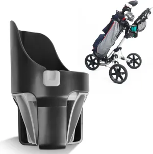 Golf Push Cart Cup Holder Compatible with Clicgear, Sun Mountain, Caddytek, Bagboy and More. Golf Push Cart Accessories- Large Size