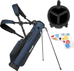 Golf Stand Bag Lightweight Small Medium Carry Bag 2-3 Way Divider Men and Women with Adjustable Shoulder Strap Multiple Pockets Golf Gun Bag with Golf Putter Covers