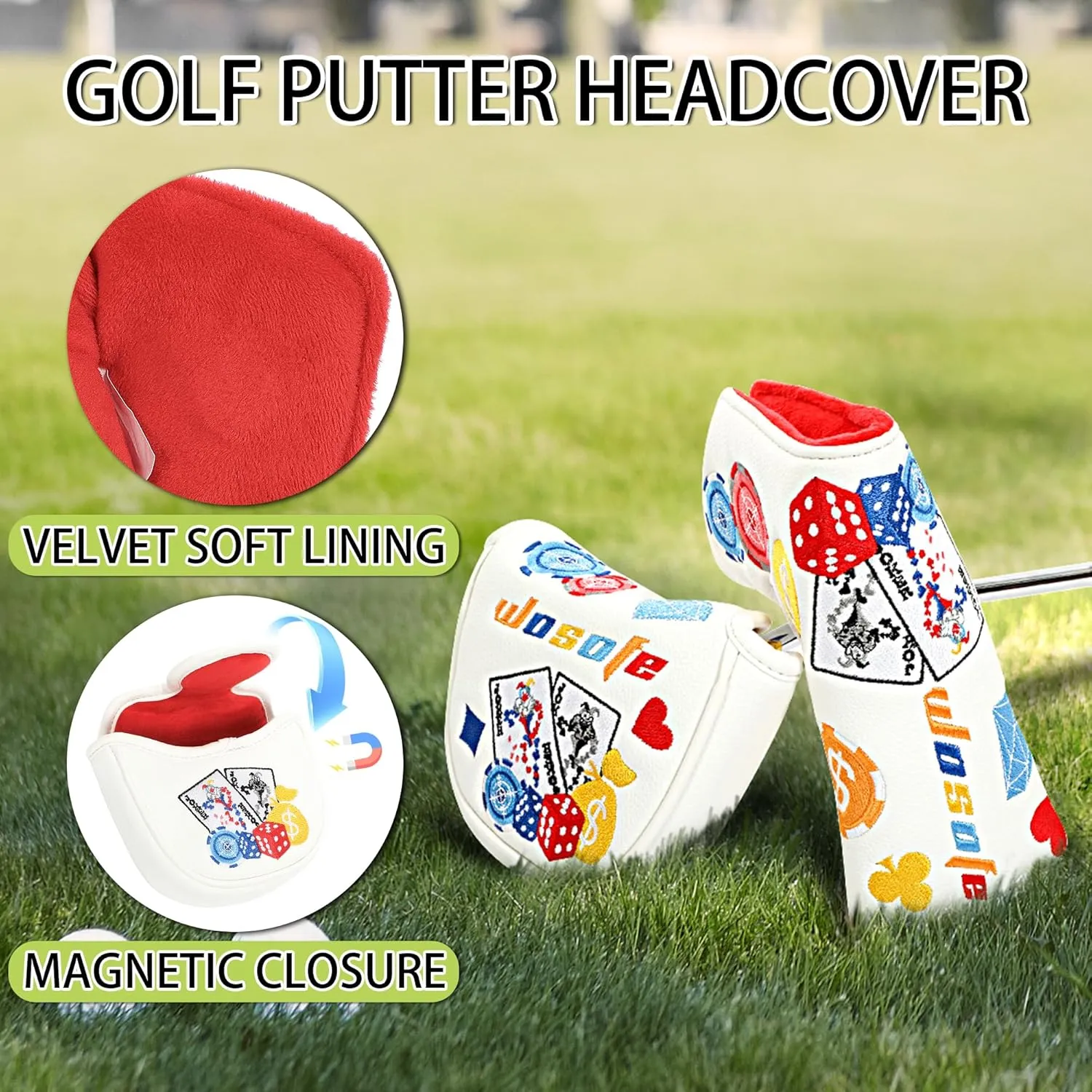 Golf Stand Bag Lightweight Small Medium Carry Bag 2-3 Way Divider Men and Women with Adjustable Shoulder Strap Multiple Pockets Golf Gun Bag with Golf Putter Covers