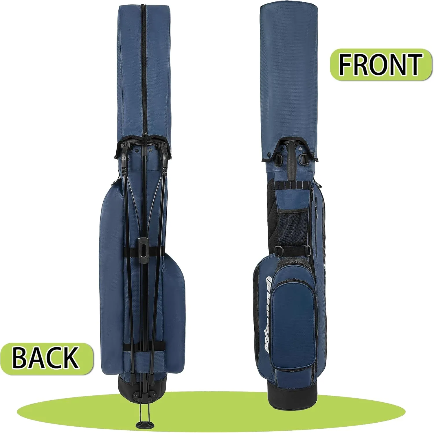 Golf Stand Bag Lightweight Small Medium Carry Bag 2-3 Way Divider Men and Women with Adjustable Shoulder Strap Multiple Pockets Golf Gun Bag with Golf Putter Covers