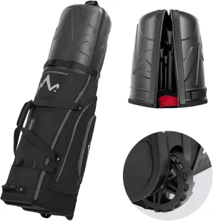 Golf Travel Bag for Airlines with Wheels, PC Hard Case Top Golf Club Travel Bag with 1680D Fabric, Shield Your Clubs with Lightweight Durability