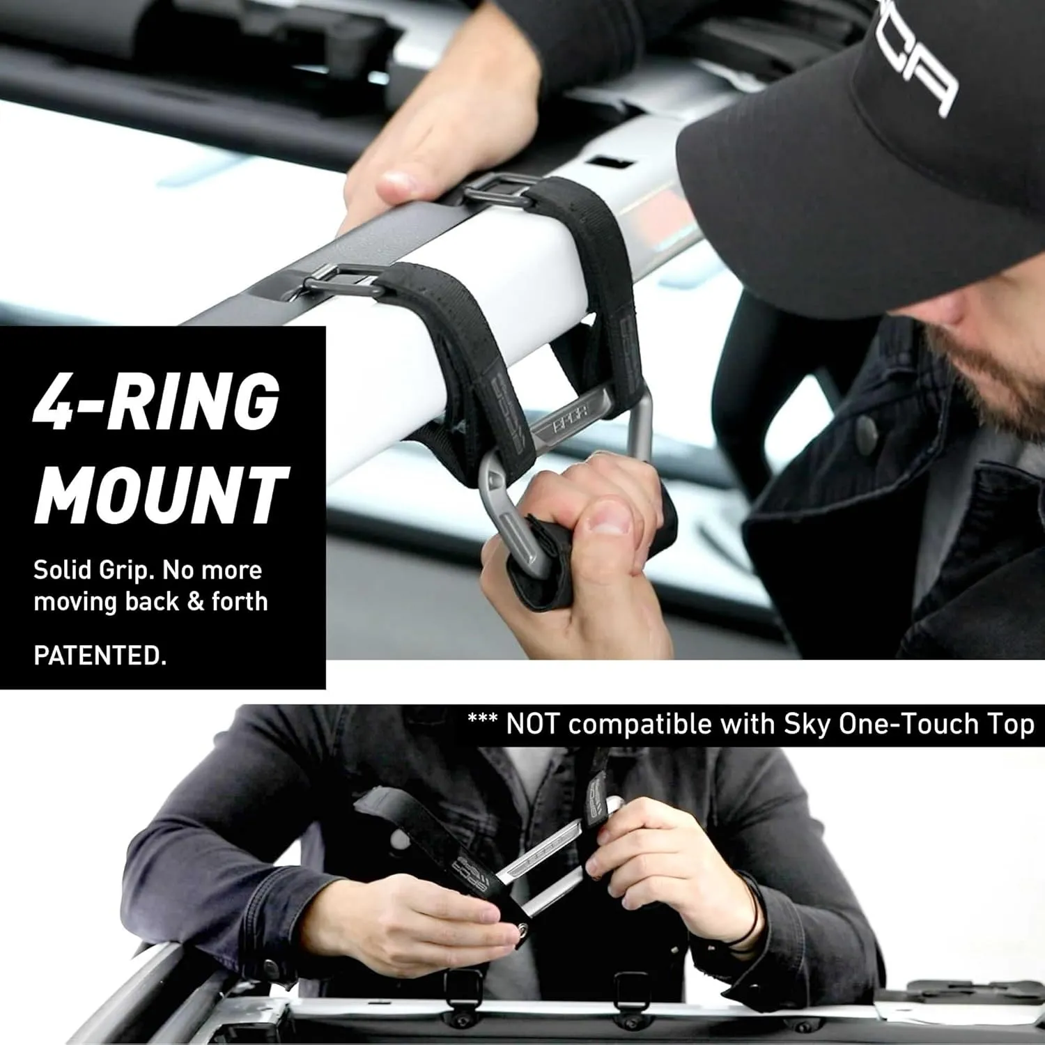 GPCA GP Grip Air Grab Handles Designed for 2024  Jeep Wrangler JL 4xe w/Airbag Compatible - Aero-Grade Aluminum, Patented Foldable Design, Easy Installation
