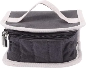 Grey Essential Oil Pouch Essential Oil Storage Bag 16 Compartment Carrying Case Roll on Bottles Storage Bag Essential Oil Bottle Holder Portable Transport Oil Bag