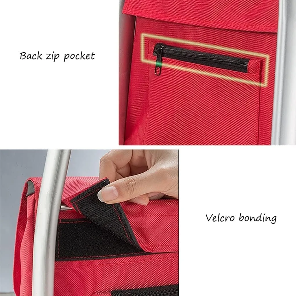 Grocery Household Light Stairs Multifunctional Foldable Portable Shopping Bag Trolley Climbing Grocery Trolley (C Ordinary Wheel)