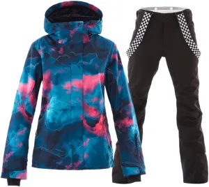 GS SNOWING Women's Ski Jackets and Pants Set Windproof Waterproof Insulated Snowsuit Winter Warm Snowboarding Snow Coat