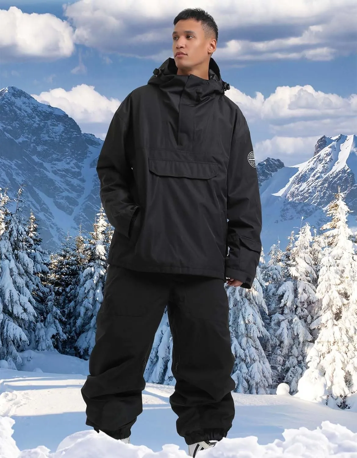 GSOU SNOW Men Ski Jacket Snowboard Snow Coat Warm Winter Waterproof Mountain Hooded