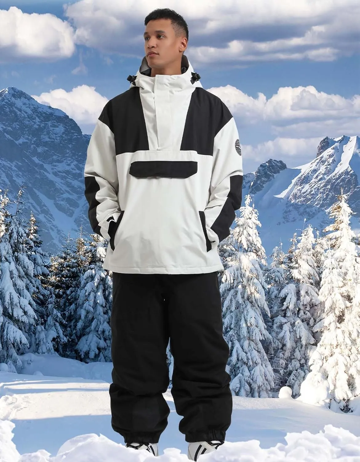 GSOU SNOW Men Ski Jacket Snowboard Snow Coat Warm Winter Waterproof Mountain Hooded