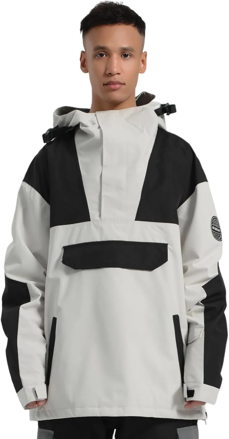 GSOU SNOW Men Ski Jacket Snowboard Snow Coat Warm Winter Waterproof Mountain Hooded