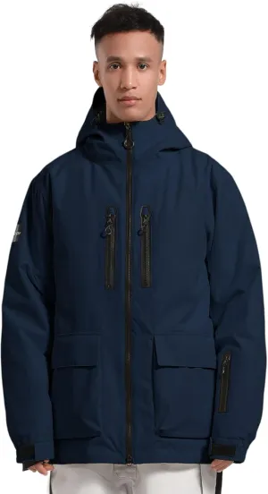 GSOU SNOW Men's Ski Jacket Snowboard Snow Coat Waterproof Windproof Insulated Winter Mountain Outdoor Sports Hooded Warm