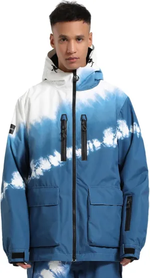 GSOU SNOW Men's Ski Jacket Snowboard Snow Coat Waterproof Windproof Insulated Winter Mountain Outdoor Sports Hooded Warm