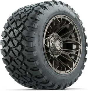 GTW Stellar 12-inch Matte Bronze Wheels with 22x11-R12 Nomad All-Terrain Tires, Set of 4