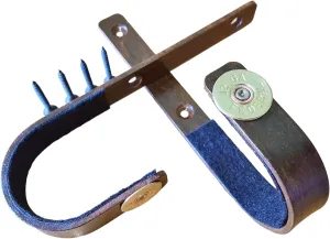 Gun Racks Wall Mount Rifle Hook Hanger Steel Metal Display Hooks Firearm Storage Shotgun Lever Action Musket Muzzleloader Horizontal Made in USA - Rustic Finish - 12 Gauge - Verdict Brackets