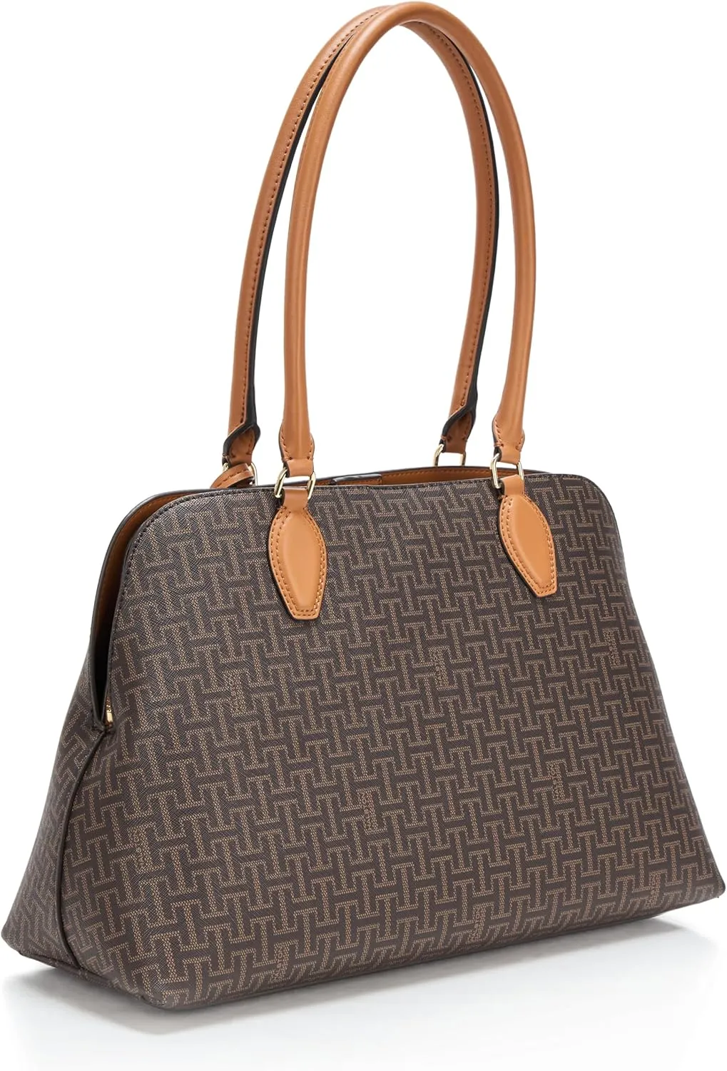 Halston Quincy Signature Logo Top Zip Tote