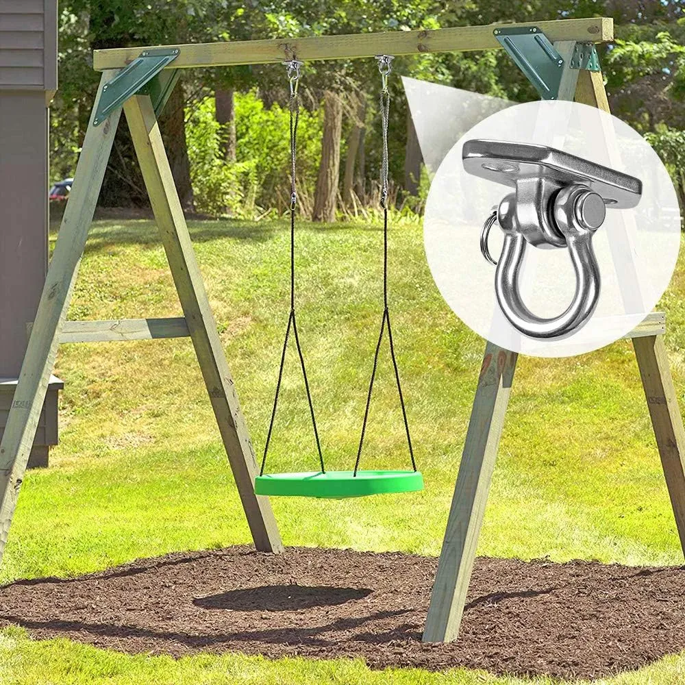 Hammock Chair Hanging Kit Swing Ceiling Mount, Heavy Duty Swing Hanger Hook, Indoor Outdoor Playground Hanging Chair, Tree, Gym, Rope, Swing Set Bracket, Punching Bag Hardware, 1000 LB