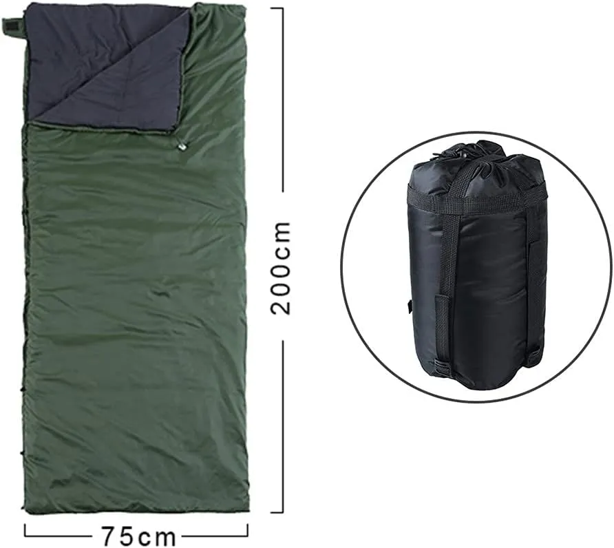 Hammock Handmade Winter Outdoor Hammock Cover Camping Ultralight Full Length Sleeping Bag Blanket Zipper Elastic Hammock 200 * 75cm Swing, Army Green