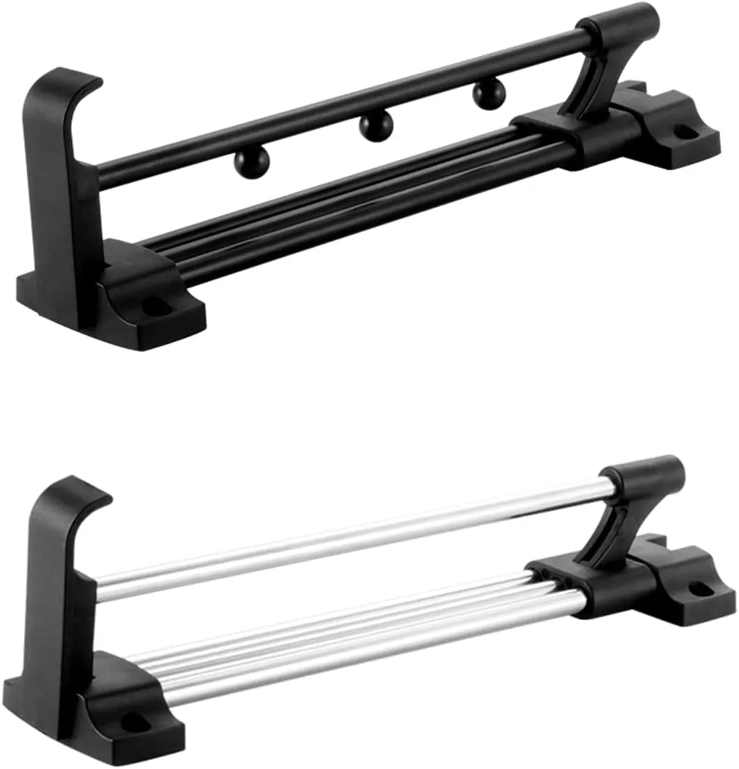 Hanger Rail Pull-Out Closet Rod Telescopic Wardrobe Pull Out Clothes Hanger Rail with Mounting Screws Top-Mounted Black 14" Heavy Duty Retractable Quantity-1pcs