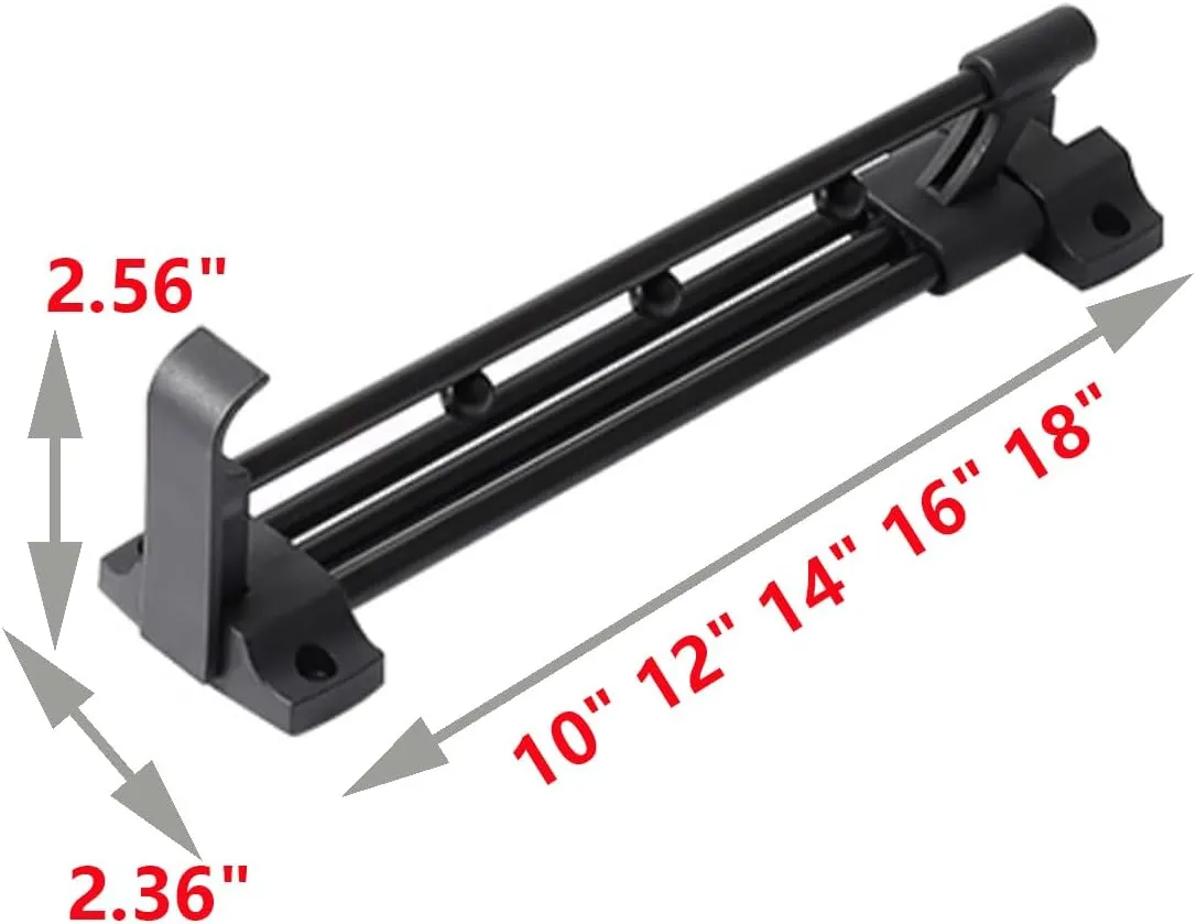 Hanger Rail Pull-Out Closet Rod Telescopic Wardrobe Pull Out Clothes Hanger Rail with Mounting Screws Top-Mounted Black 14" Heavy Duty Retractable Quantity-1pcs