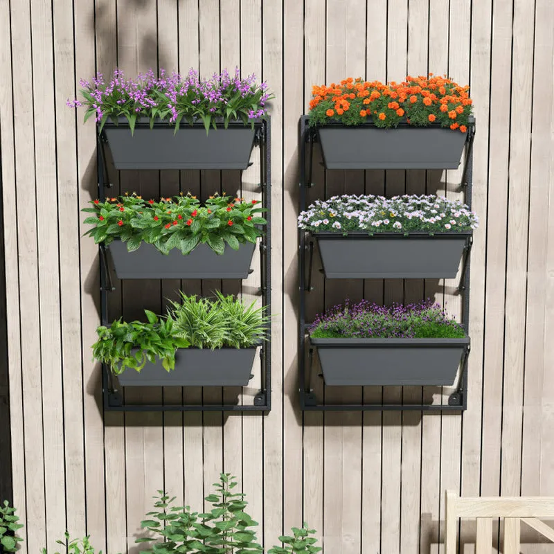 Hanging Vertical Planter Wall-Mounted Adjustable with Detachable Hooks