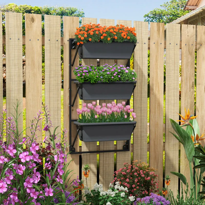 Hanging Vertical Planter Wall-Mounted Adjustable with Detachable Hooks