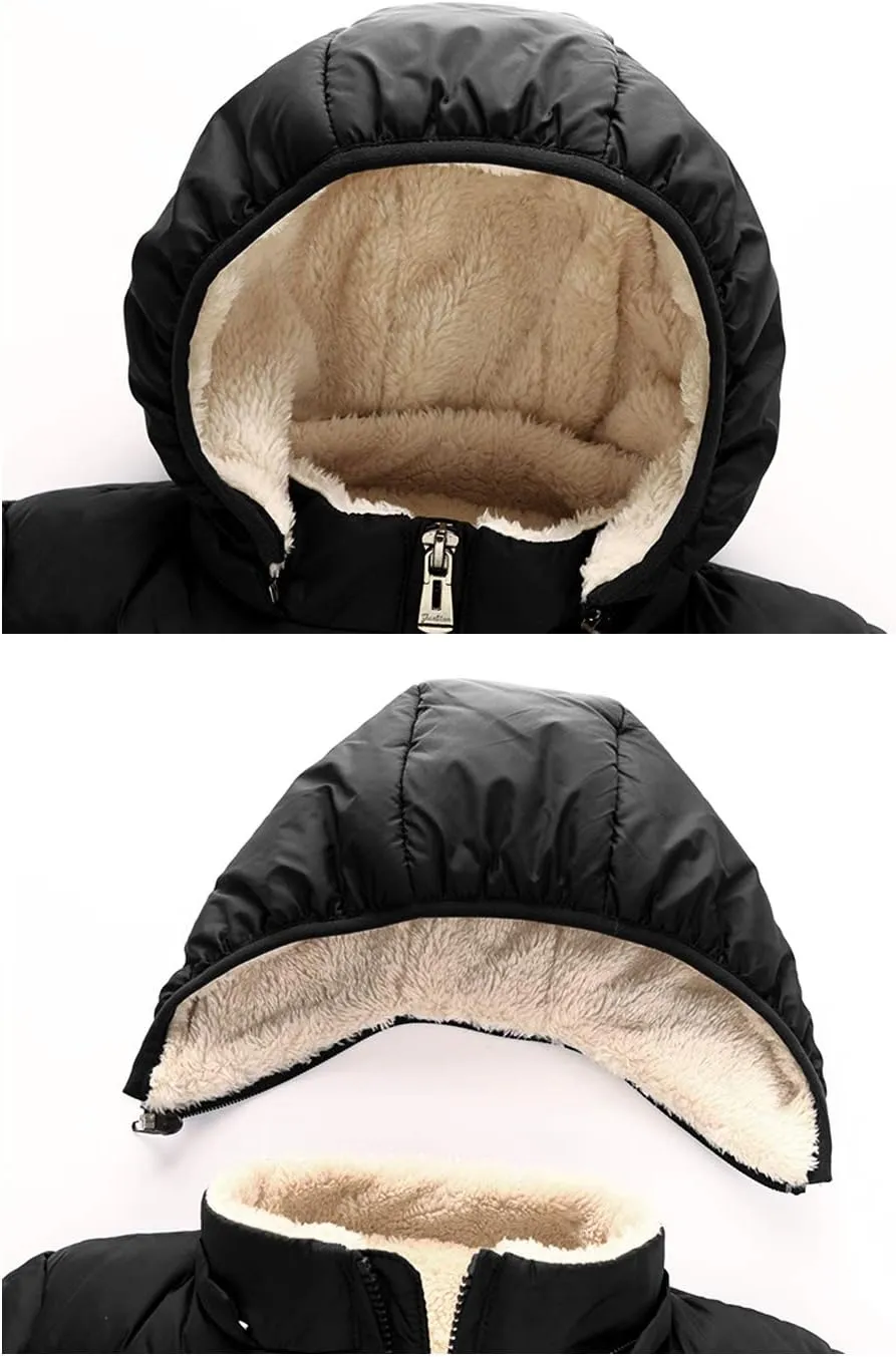Happy Cherry Toddler Down Jacket Removable Hooded Windproof Snow Winter Coat Outwear