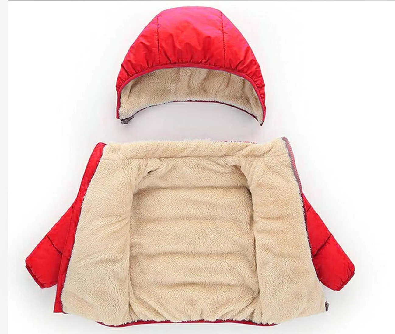 Happy Cherry Toddler Down Jacket Removable Hooded Windproof Snow Winter Coat Outwear