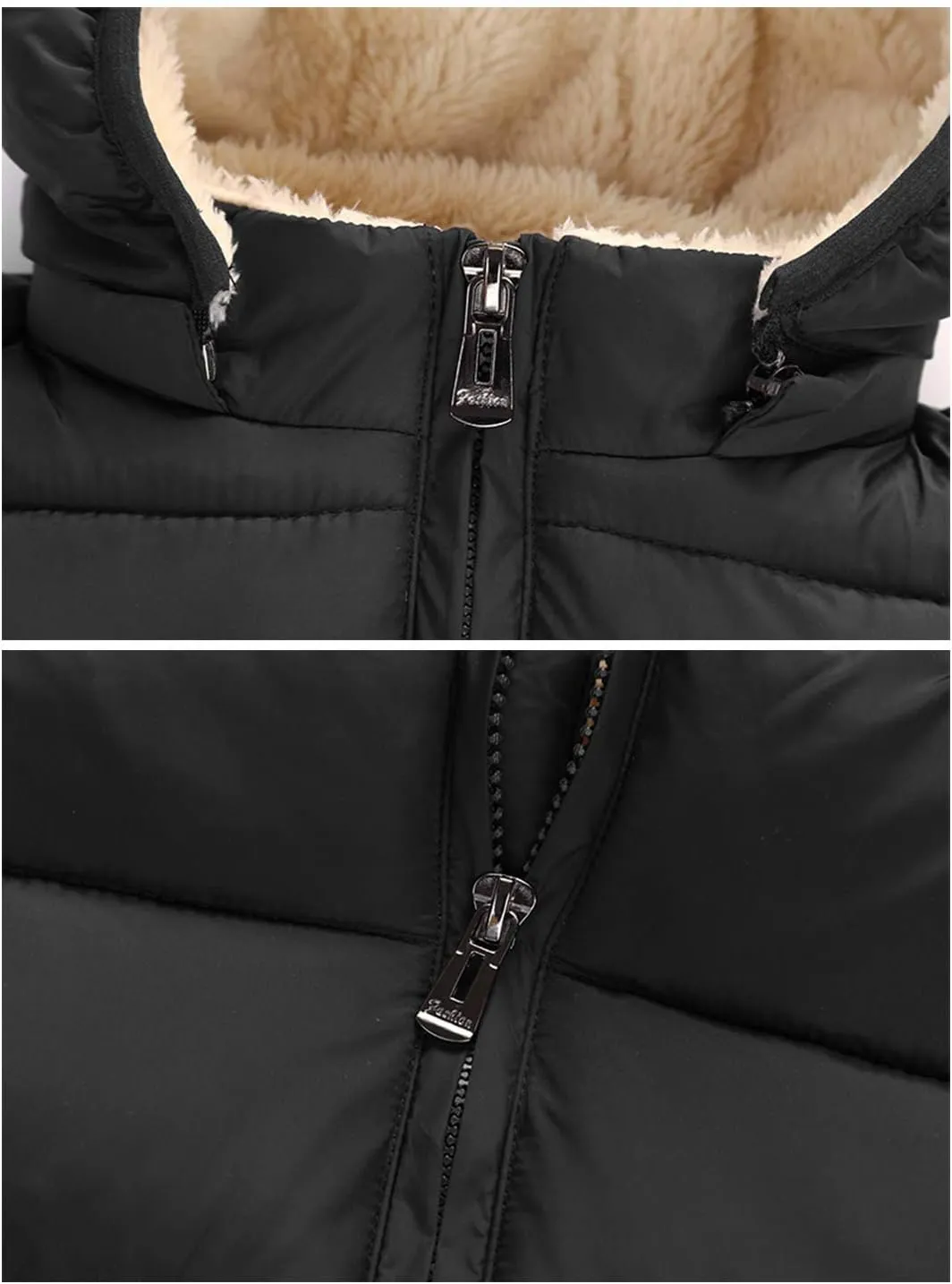 Happy Cherry Toddler Down Jacket Removable Hooded Windproof Snow Winter Coat Outwear