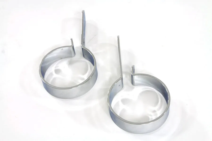 HARLEY Chrome 3 inch Muffler Hanger Clamp Set fits 0-  Custom, application