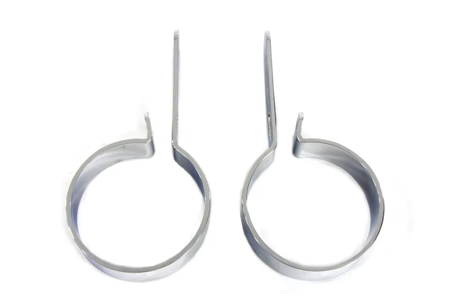 HARLEY Chrome 3 inch Muffler Hanger Clamp Set fits 0-  Custom, application